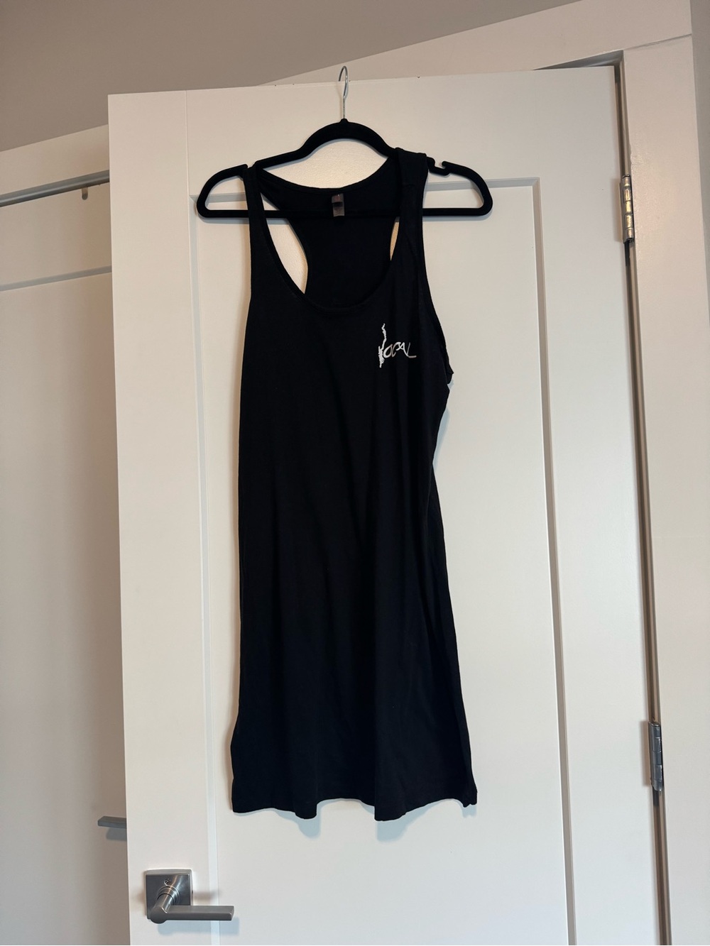 Local Lake George NY Black Racerback Tank Dress Beach Coverup
